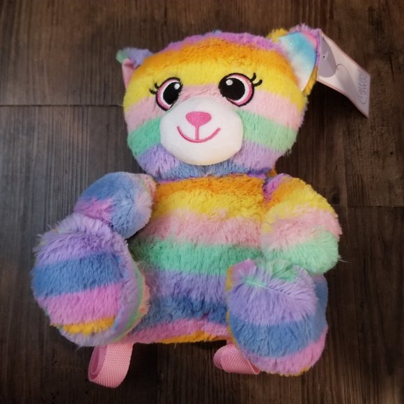 Plush Bear Backpack (Rainbow) - Picture 1 of 4